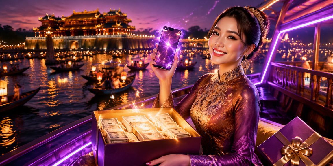 Người dùng trải nghiệm casino trực tuyến tại Huế với ánh đèn neon